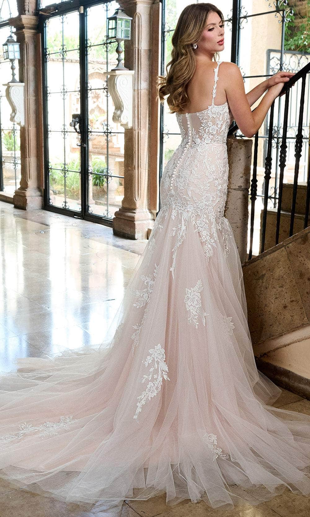 Rachel Allan RB2206 - Beaded Lace Mermaid Wedding Gown