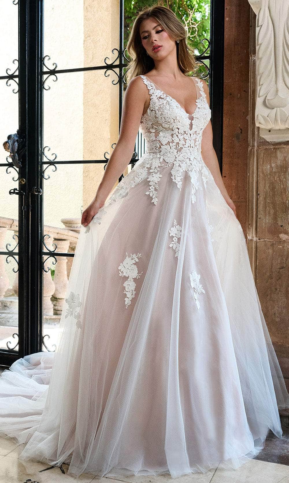 Rachel Allan RB2210 - Floral Lace Applique Wedding Ballgown