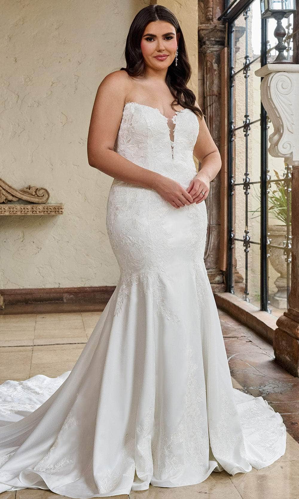 Rachel Allan RB3211 - Strapless Sweetheart Trumpet Wedding Gown
