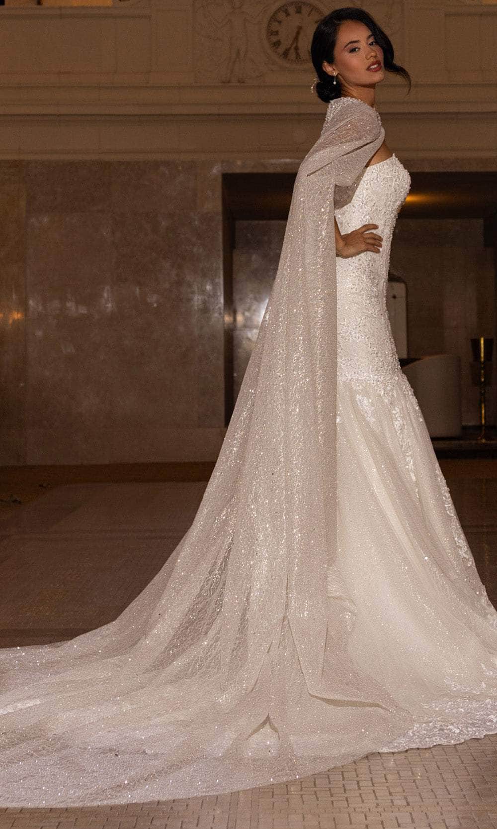 Rachel Allan RB4200 - Beaded Lace Mermaid Wedding Gown