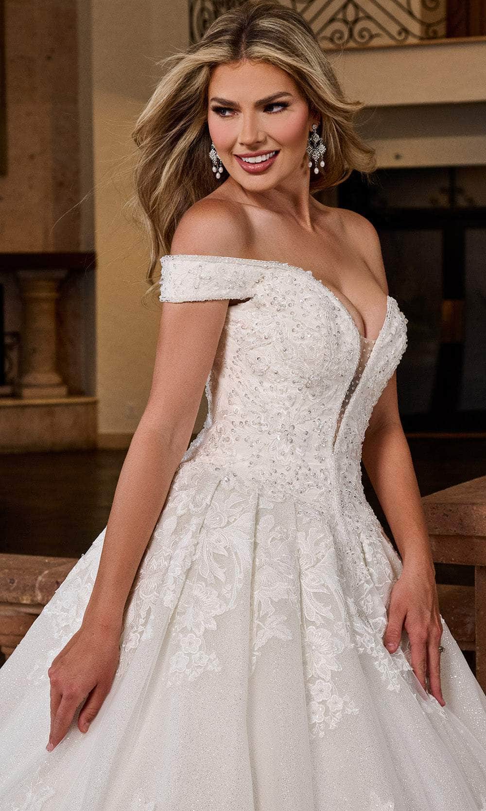 Rachel Allan RB4201 - Royal Off-Shoulder Lace Ballgown