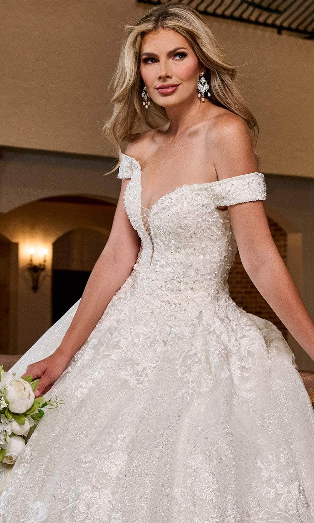 Rachel Allan RB4201 - Royal Off-Shoulder Lace Ballgown