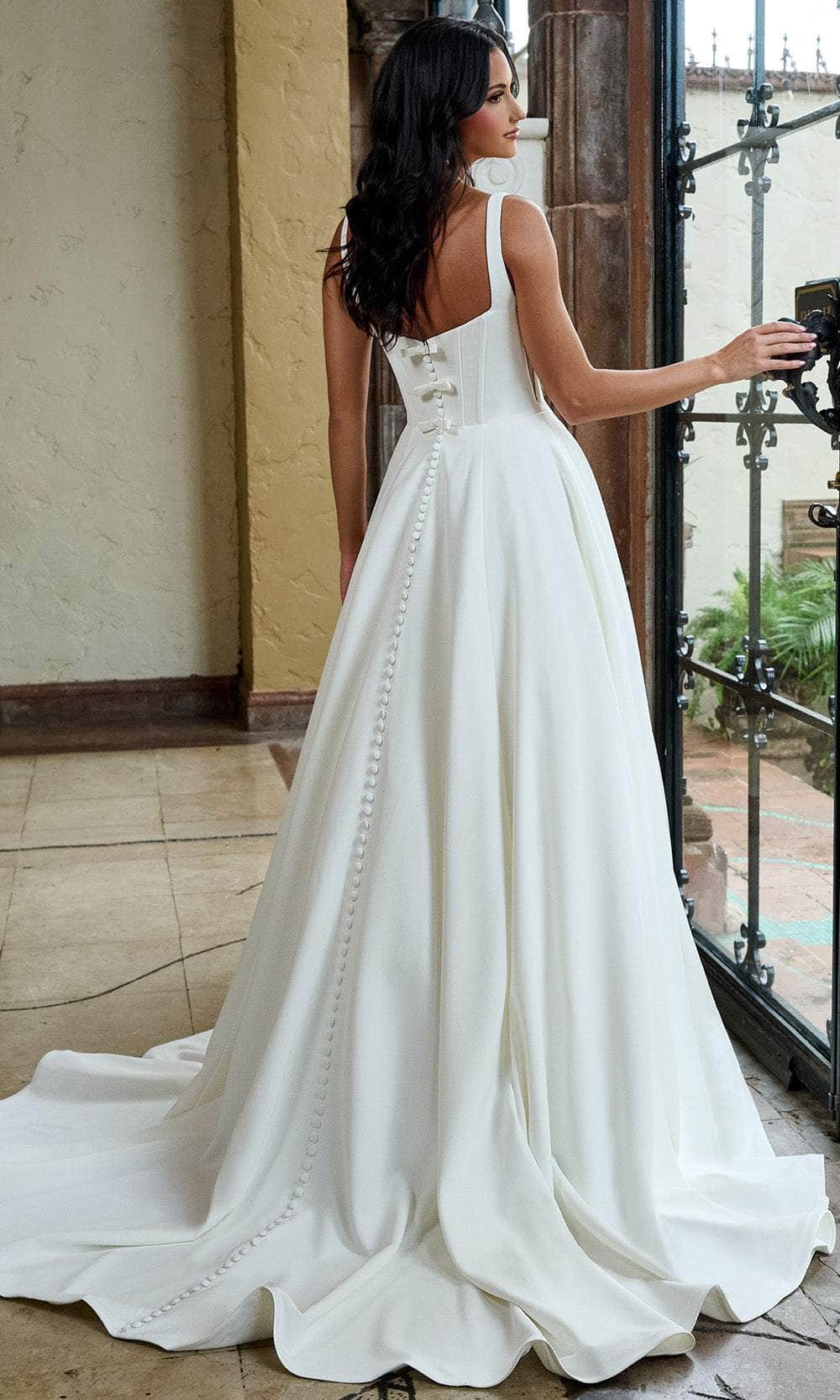 Rachel Allan RB4209 - Classic Crepe A-Line Wedding Gown
