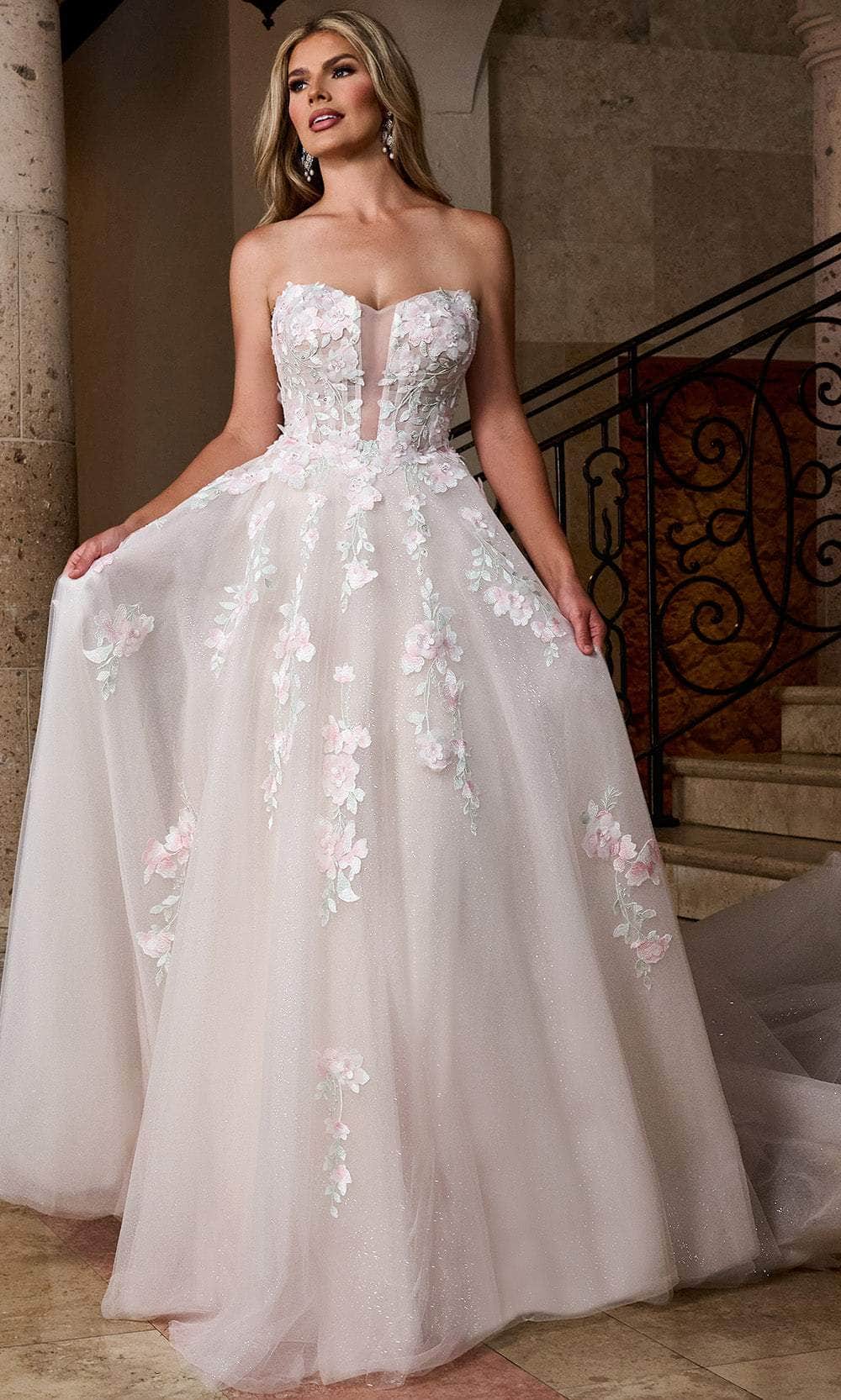 Rachel Allan RB5084 - Floral Sweetheart Wedding Gown