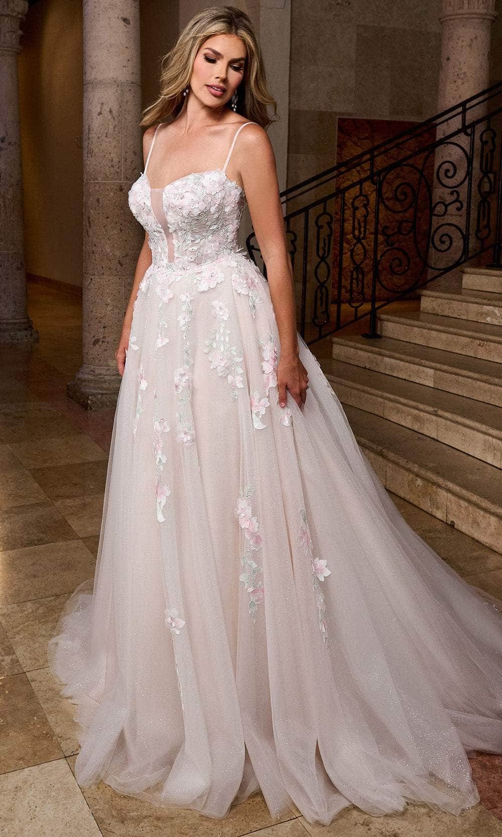 Rachel Allan RB5084 - Floral Sweetheart Wedding Gown