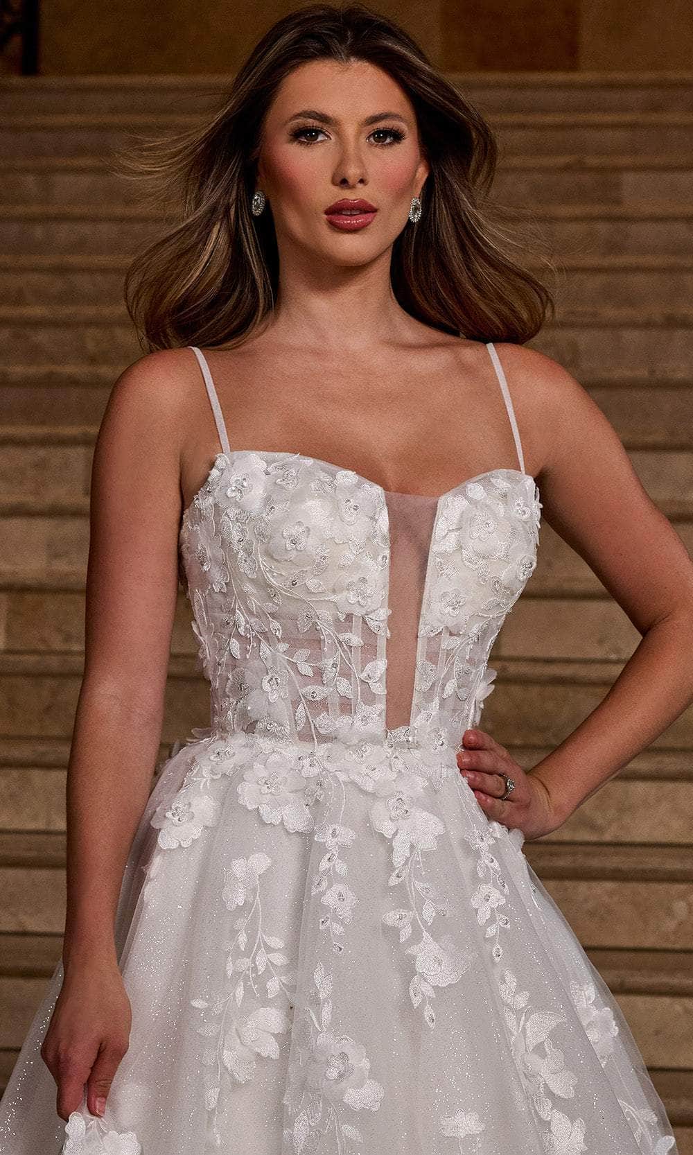 Rachel Allan RB5084 - Floral Sweetheart Wedding Gown