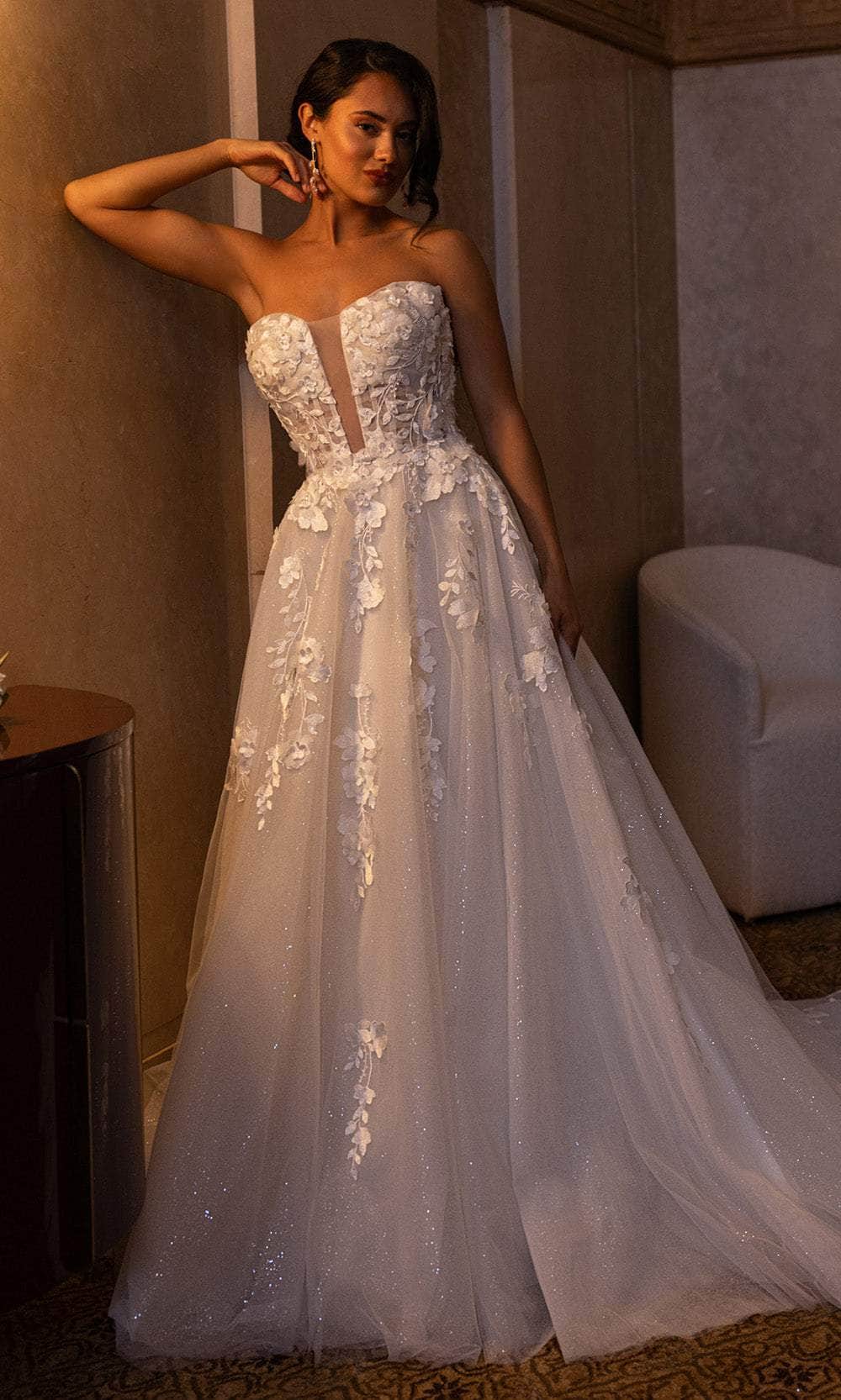Rachel Allan RB5084 - Floral Sweetheart Wedding Gown
