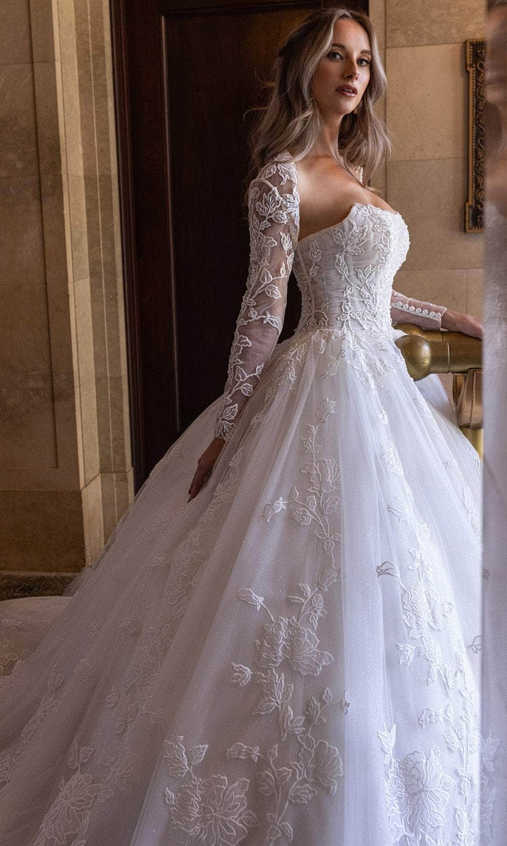 Rachel Allan RB6161 - Detachable Sleeve Sweetheart Bridal Gown