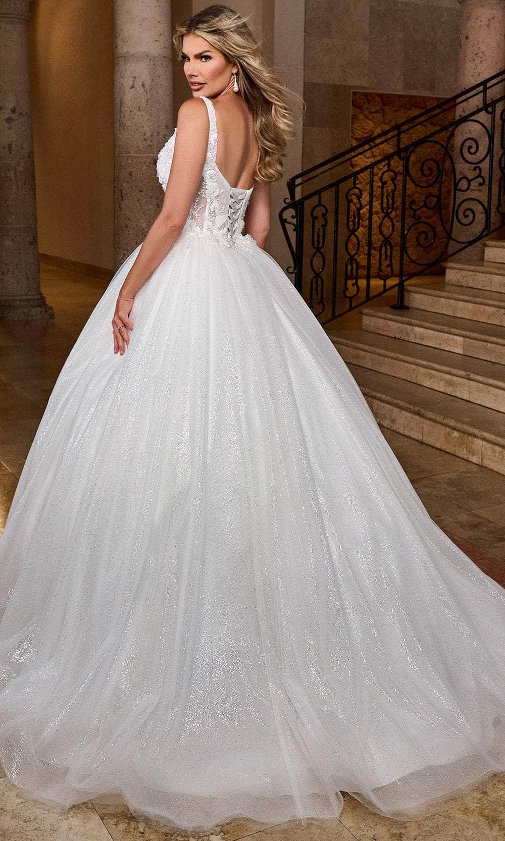 Rachel Allan RB6165 - Glitter Tulle Ballgown with Corset Bodice