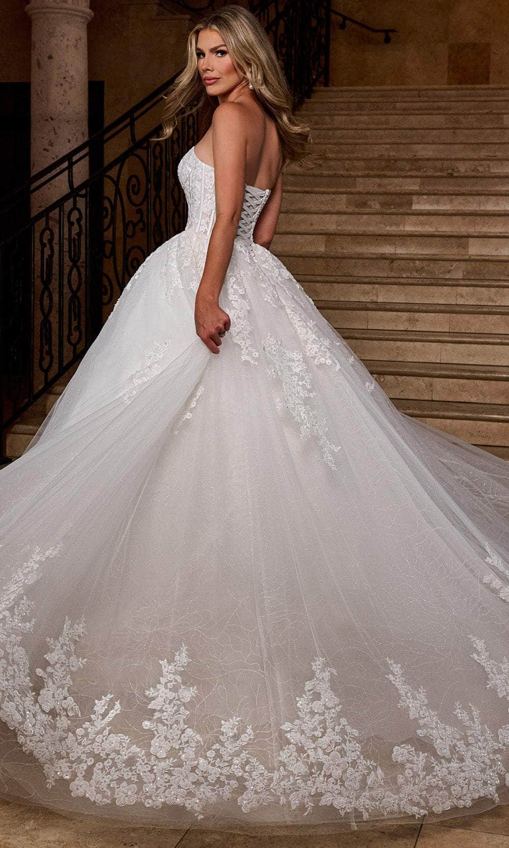 Rachel Allan RB6166 - Sheer Bodice Sweetheart Bridal Gown