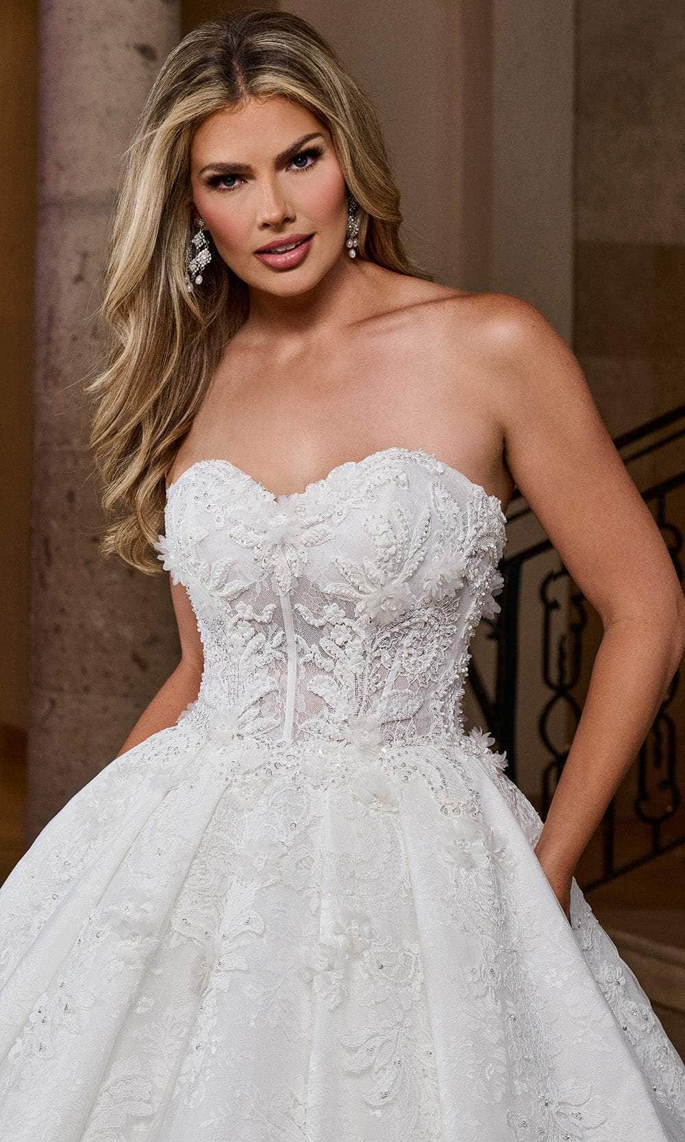 Rachel Allan RB6168 - Sweetheart Corset Ballgown with Lace Appliques
