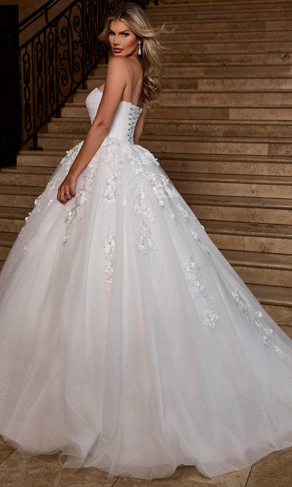 Rachel Allan RB6170 - Off-Shoulder Floral Corset Ballgown