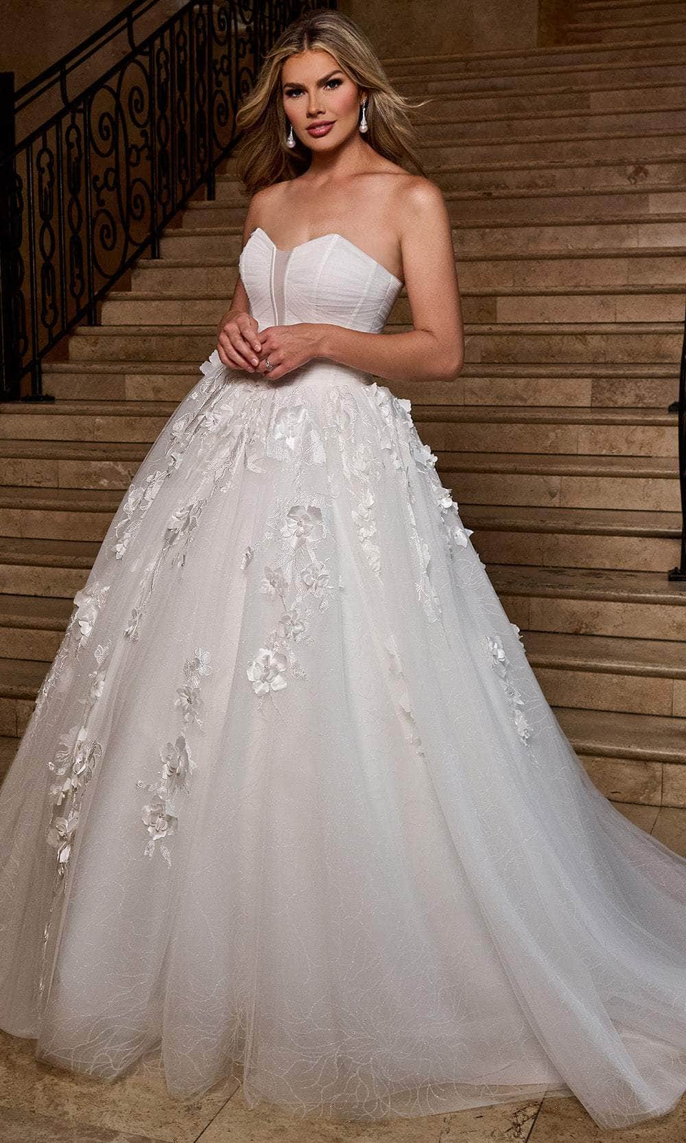 Rachel Allan RB6170 - Off-Shoulder Floral Corset Ballgown