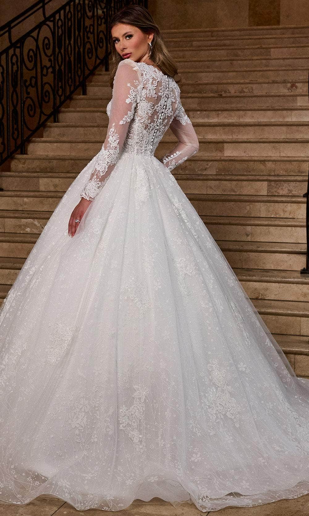 Rachel Allan RB6172 - Lace Illusion Bodice Wedding Gown