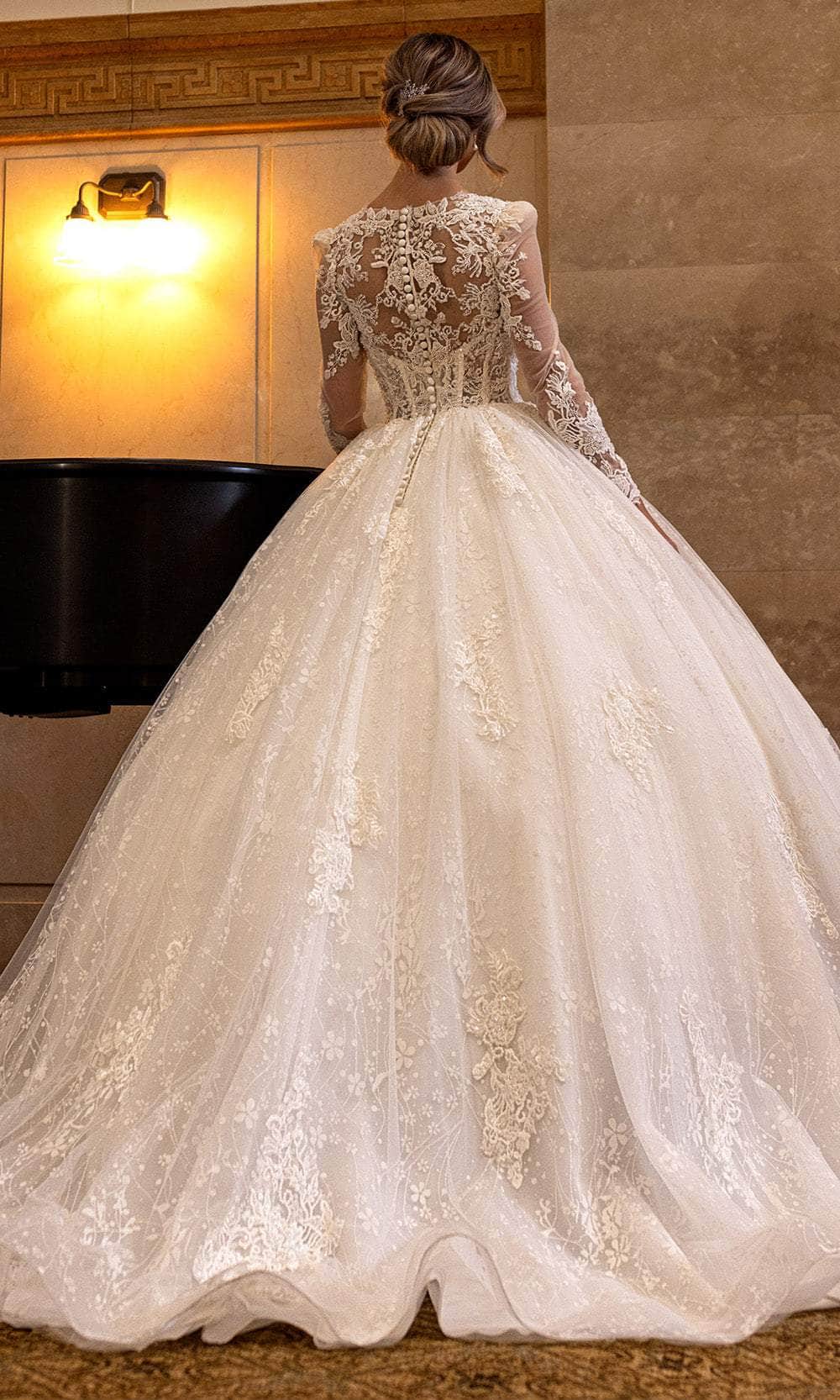 Rachel Allan RB6172 - Lace Illusion Bodice Wedding Gown