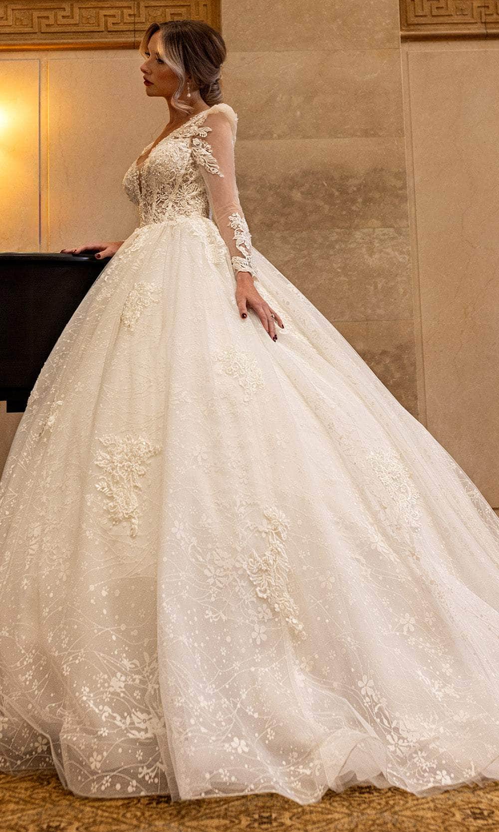 Rachel Allan RB6172 - Lace Illusion Bodice Wedding Gown