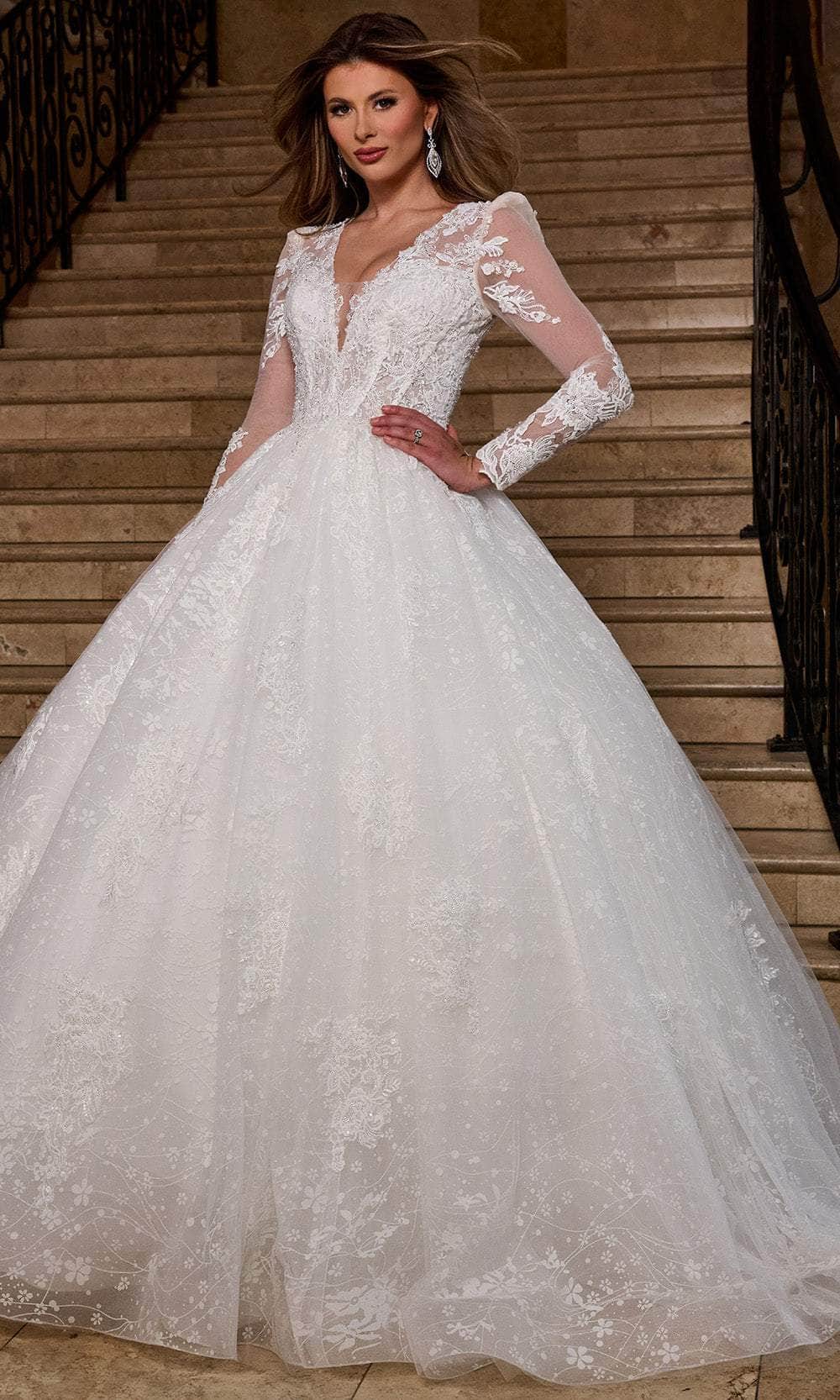 Rachel Allan RB6172 - Lace Illusion Bodice Wedding Gown
