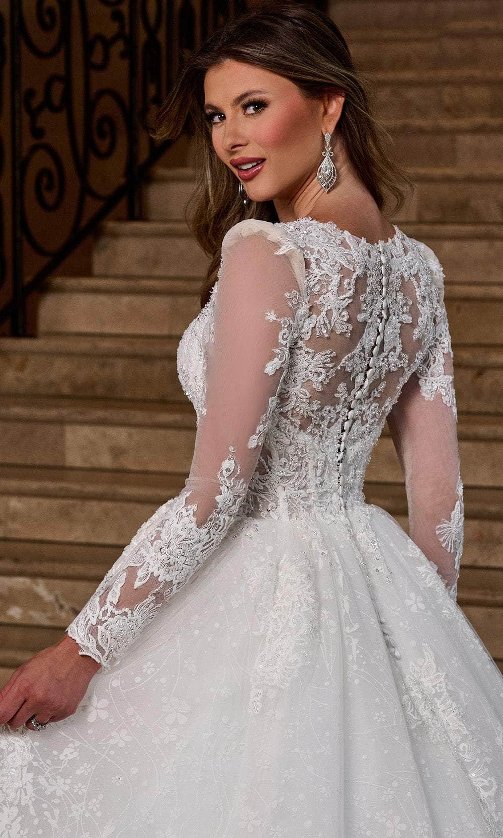 Rachel Allan RB6172 - Lace Illusion Bodice Wedding Gown