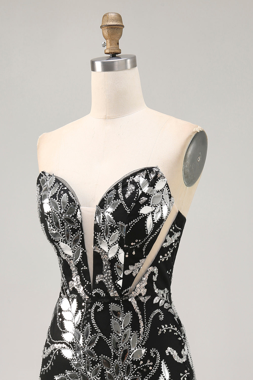 Sparkly Black Bodycon Sequins Short Homecoming Dress with Beading