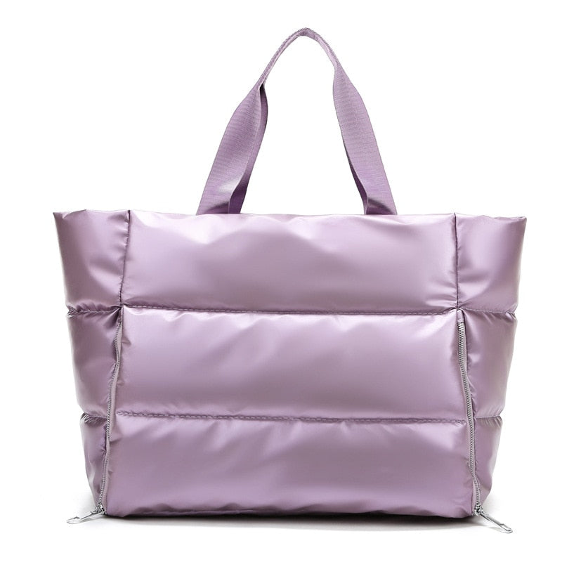Space Padded Cotton Feather Down Tote Bag