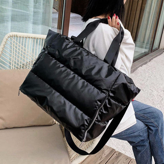 Space Padded Cotton Feather Down Tote Bag