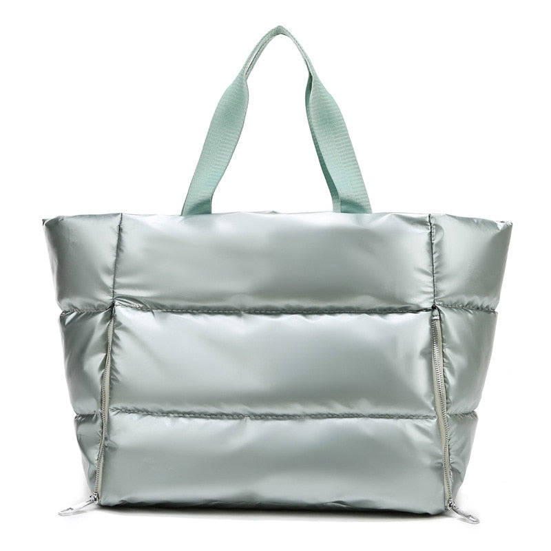 Space Padded Cotton Feather Down Tote Bag