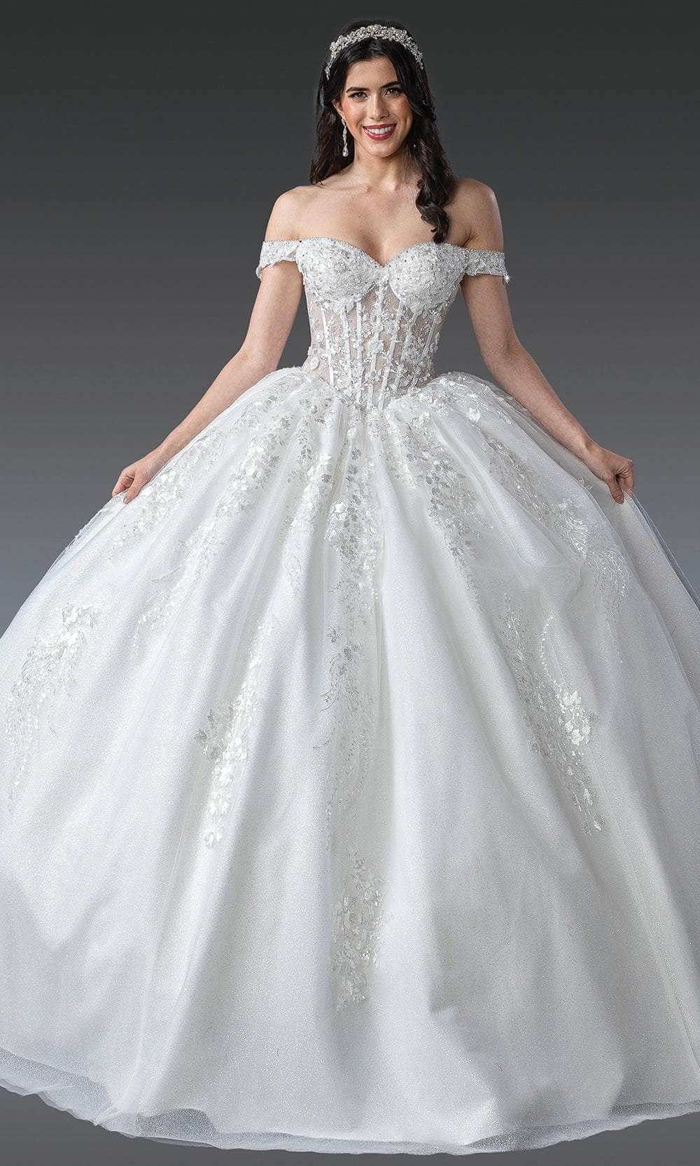 Dancing Queen Bridal 0275 - Sequin Embroidered Off Shoulder Ballgown