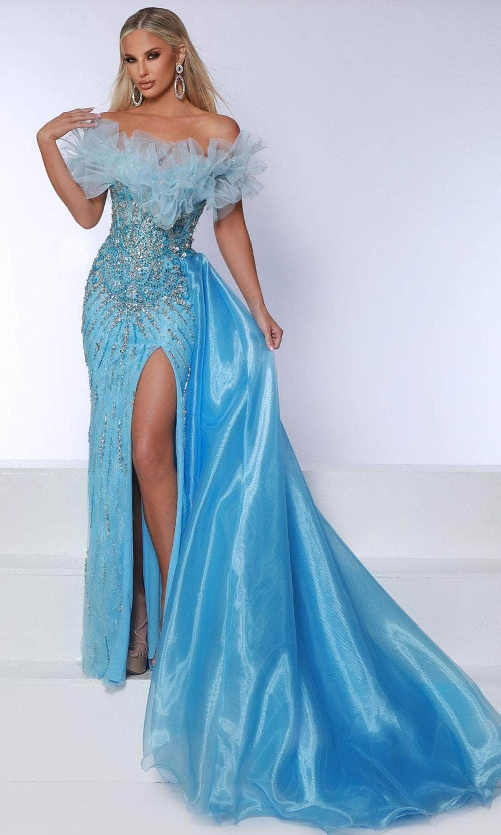 Johnathan Kayne 3057 - Beaded Off-the-Shoulder Prom Gown Special Occasion Dress
