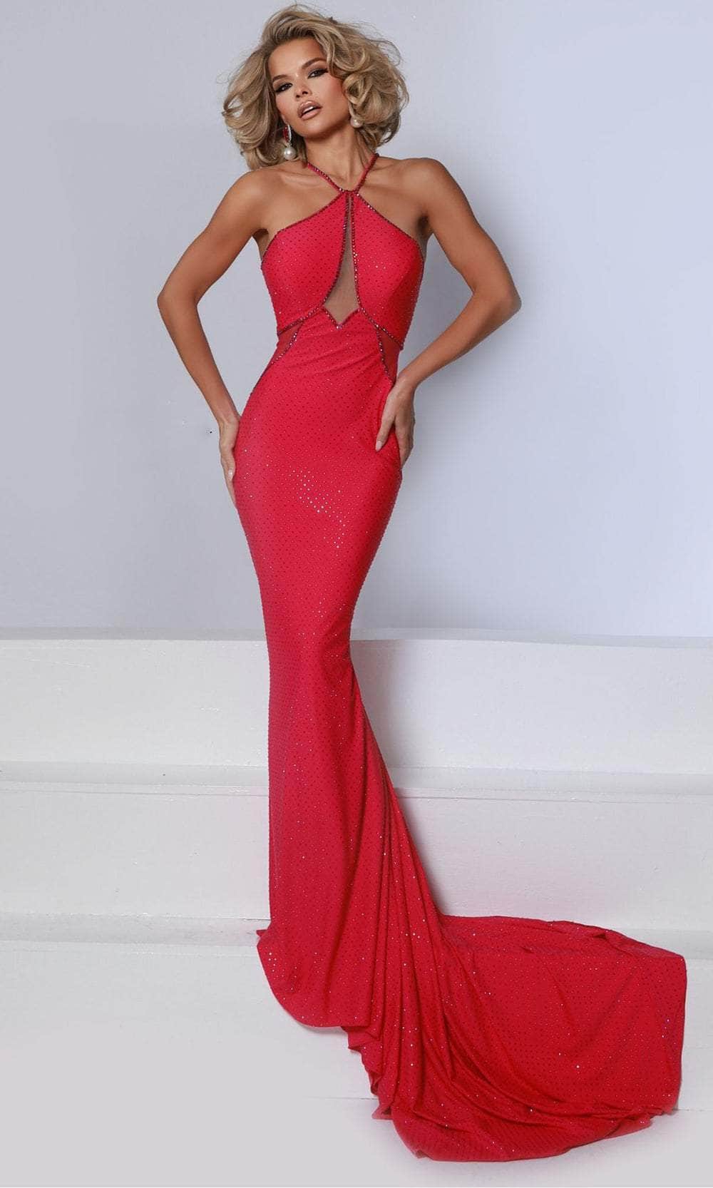 Johnathan Kayne 3066 - Illusion Cutout Halter Neck Prom Gown Special Occasion Dress