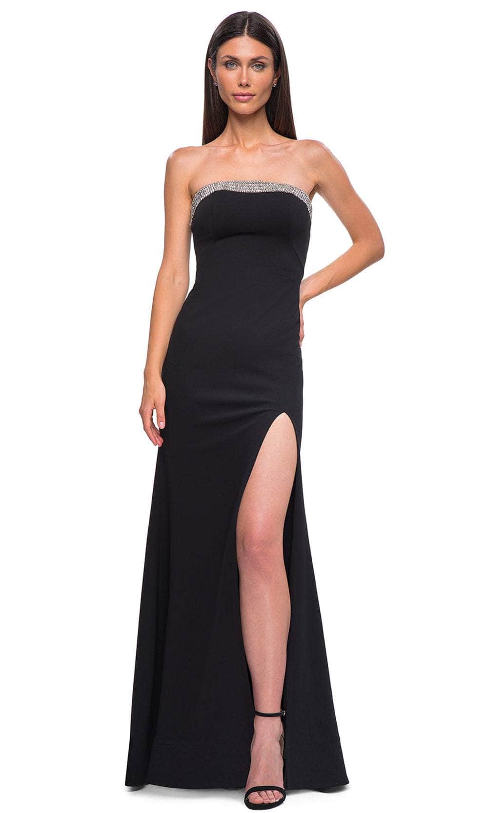 La Femme 32891 - Straight Neckline Sheath Prom Gown Special Occasion Dress