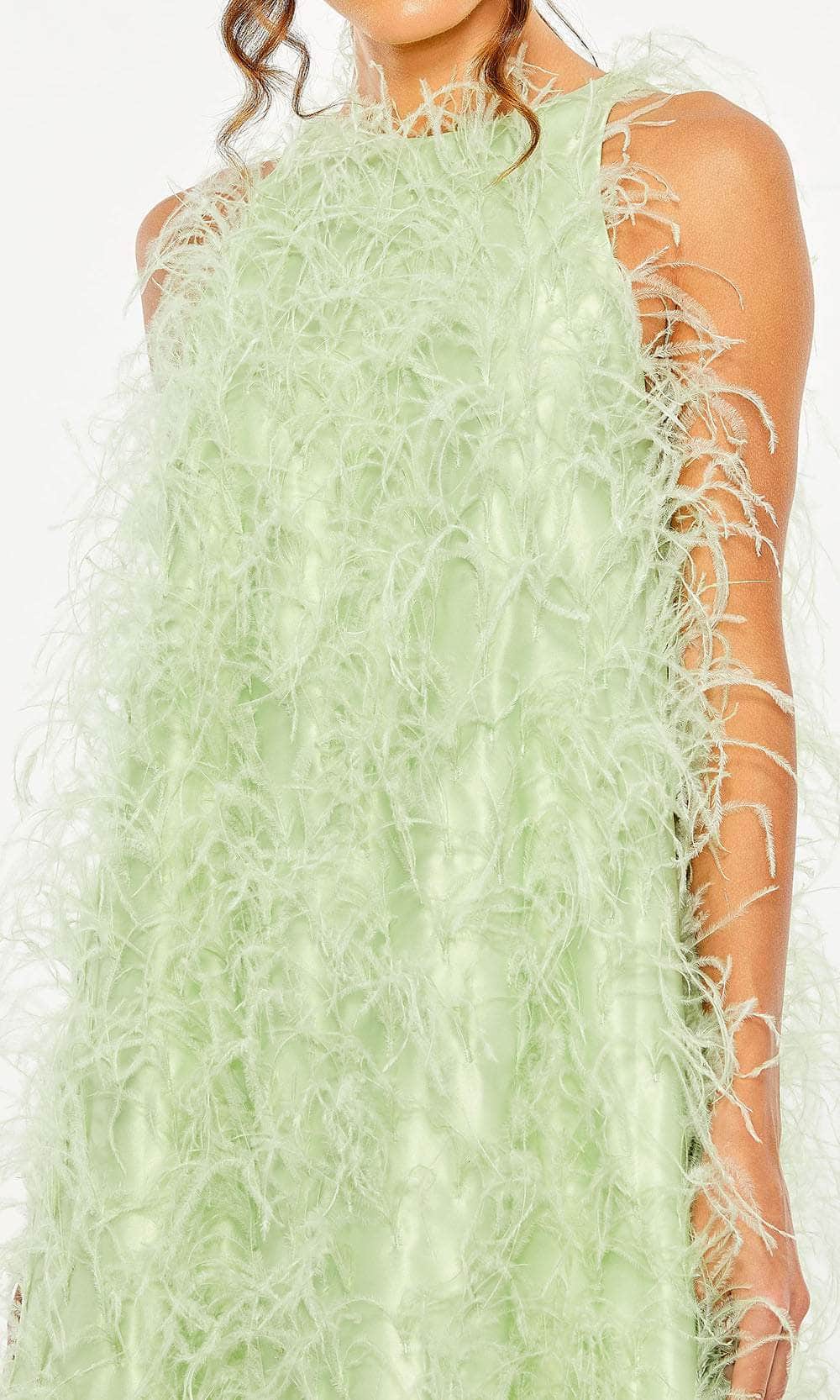 Mac Duggal 11633 - Feathered High-Low Satin Gown