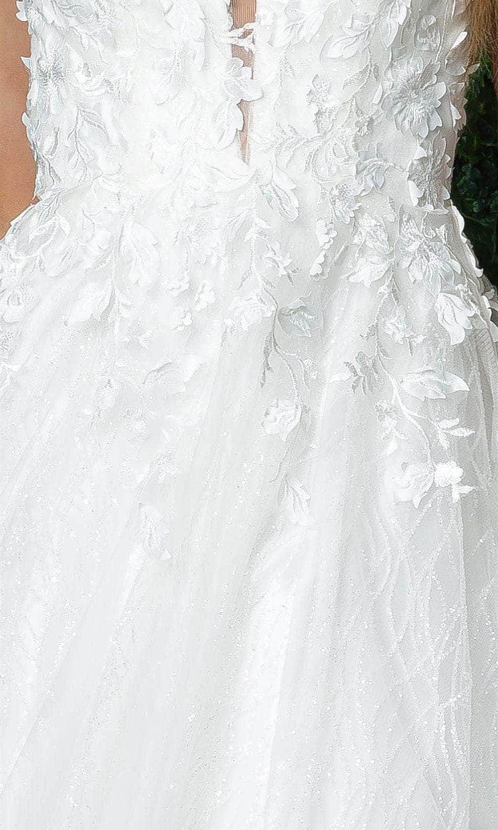 Nox Anabel JR930 - Plunging Sleeveless V Neck Wedding Dress