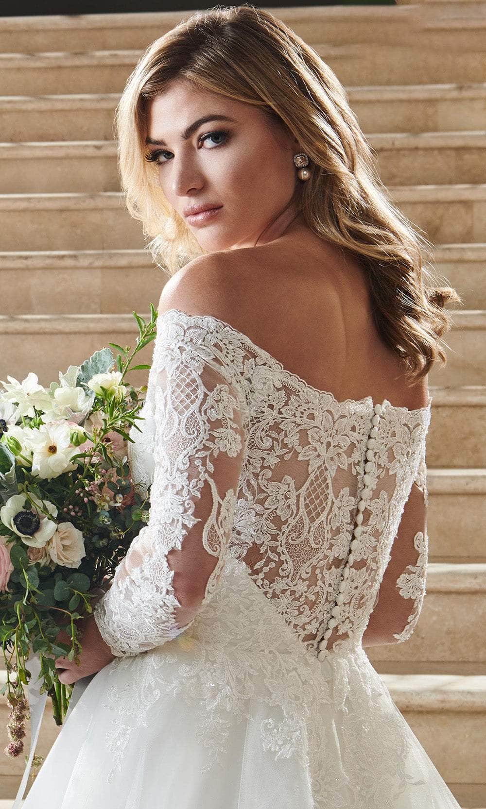 Rachel Allan MB2070 - Off-the-Shoulder Lace A-line Gown