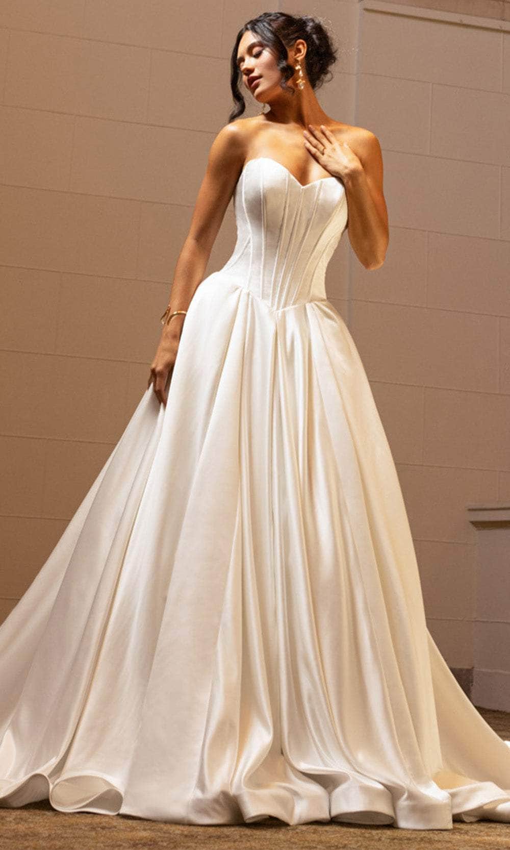 Rachel Allan RB5092 - Sweetheart Wedding Gown with Luxurious Pleats