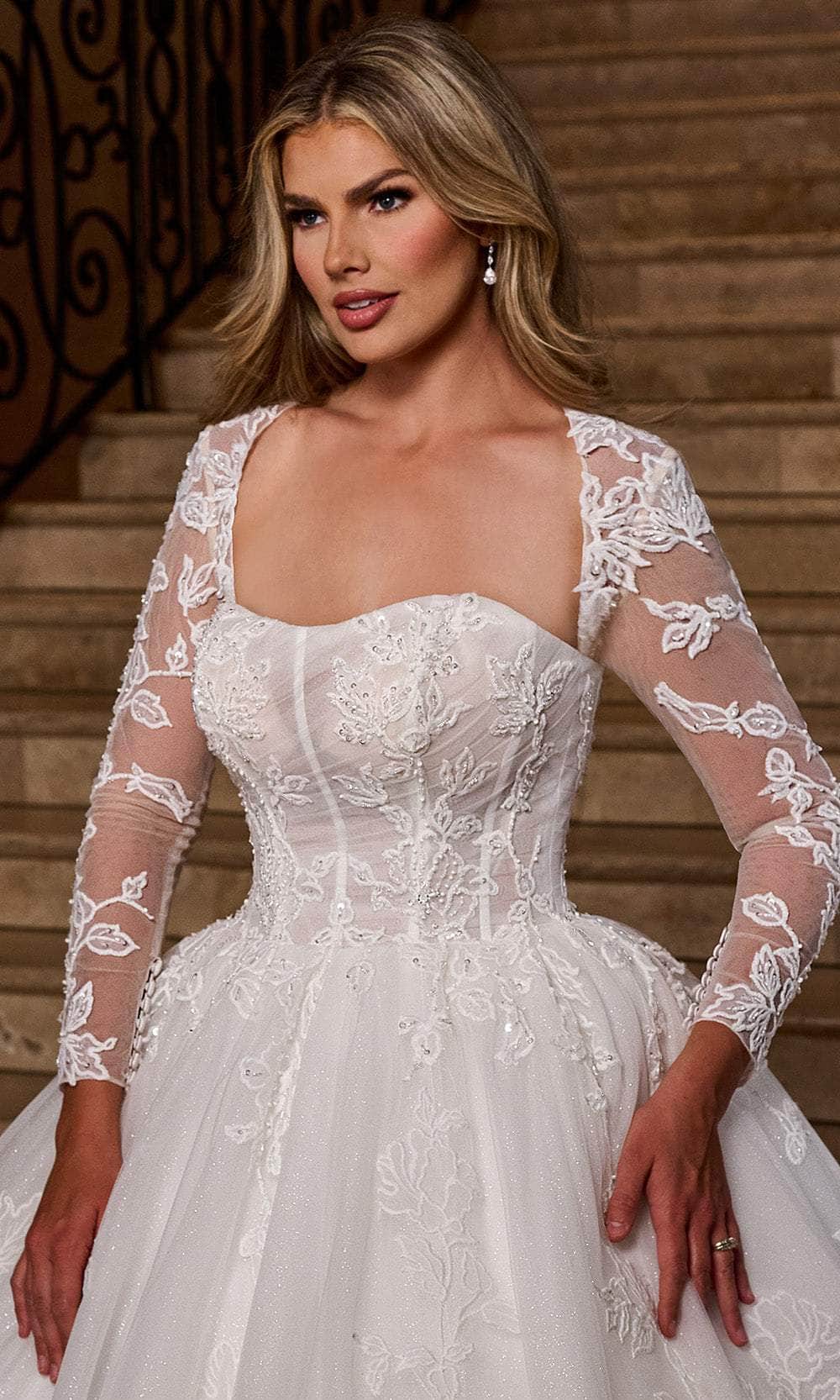 Rachel Allan RB6161 - Detachable Sleeve Sweetheart Bridal Gown