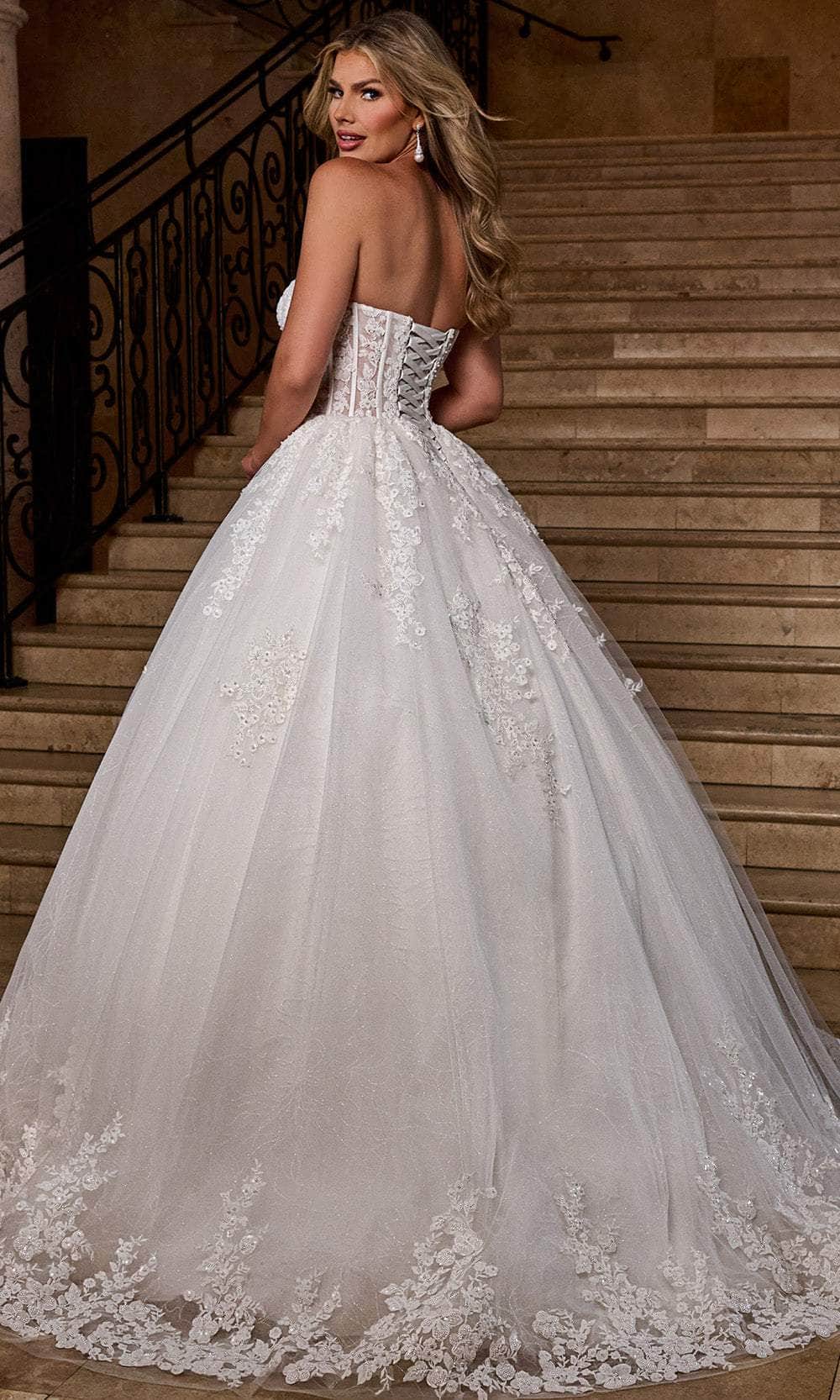 Rachel Allan RB6166 - Sheer Bodice Sweetheart Bridal Gown