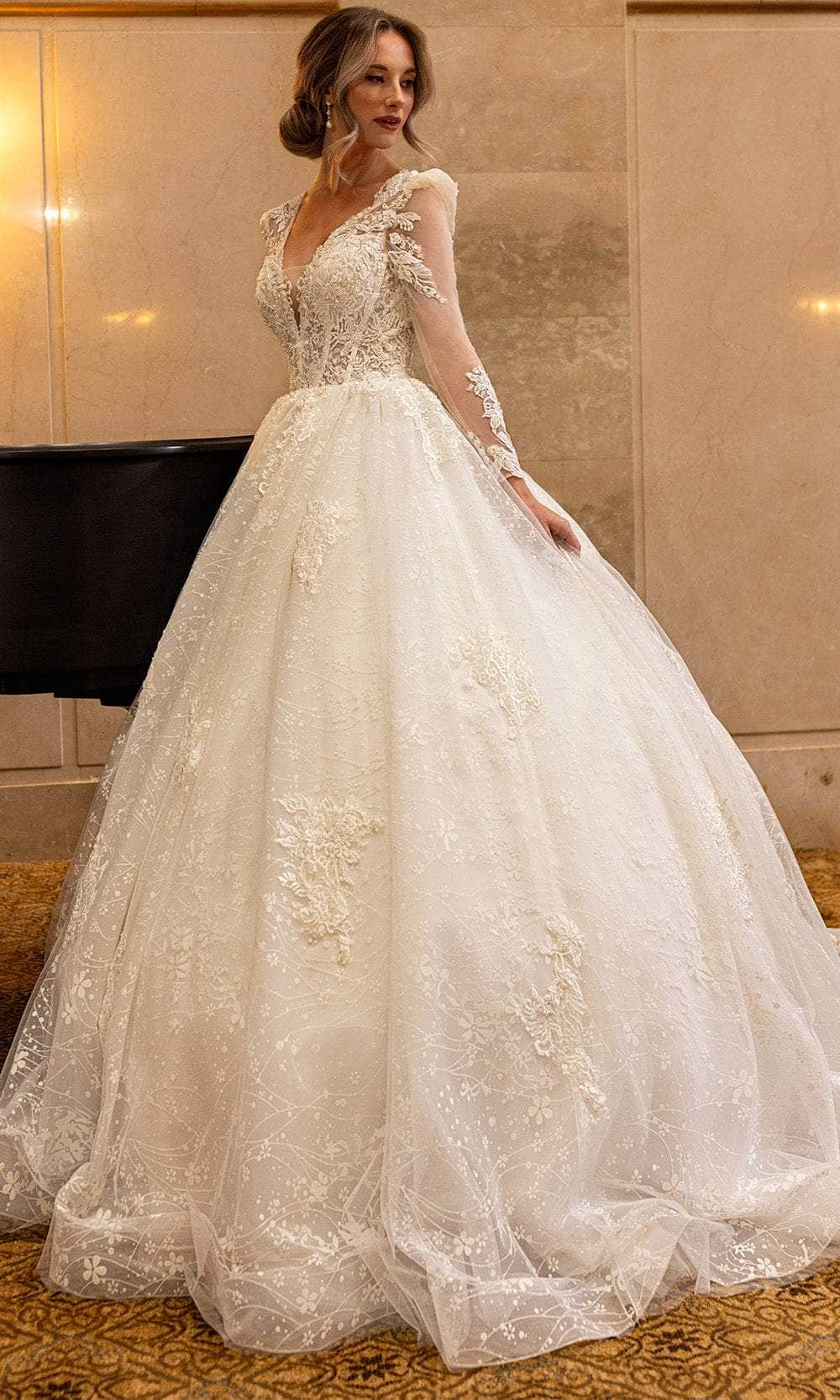 Rachel Allan RB6172 - Lace Illusion Bodice Wedding Gown